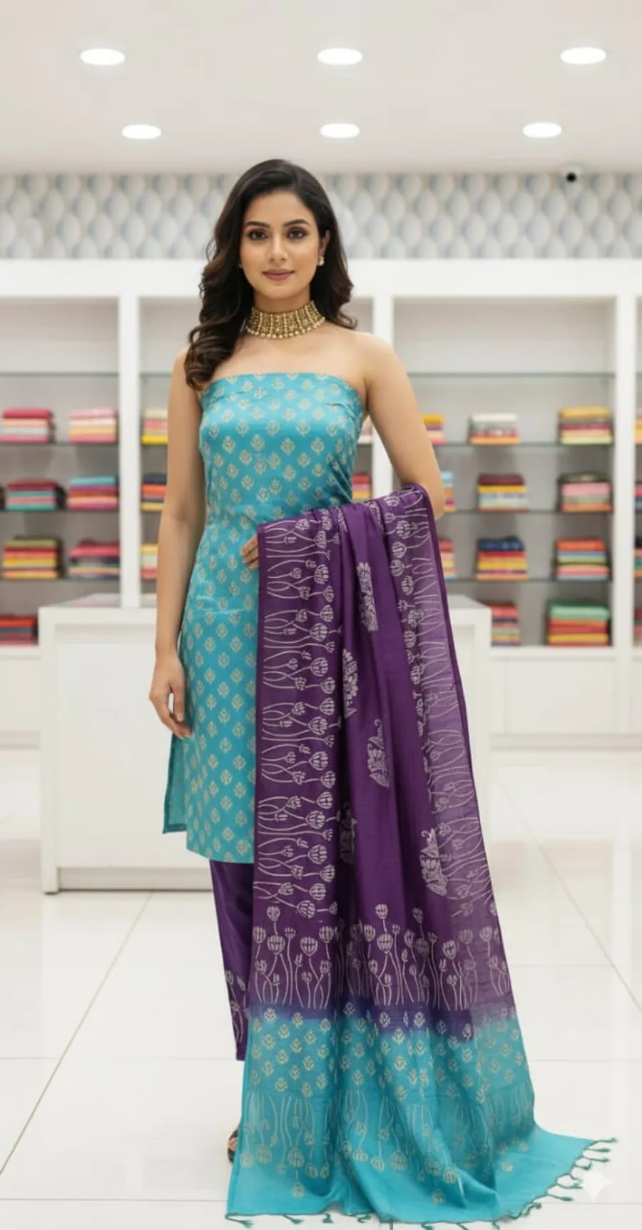 Elegant Hand Block Printed Suit Set – Traditional Craft, Contemporary Style
